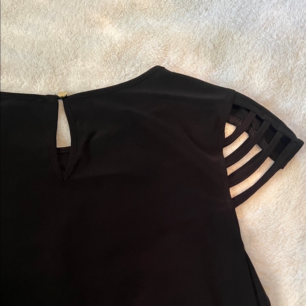 Nine West Black Blouse with Cut-Out Sleeves - Picture 6 of 7